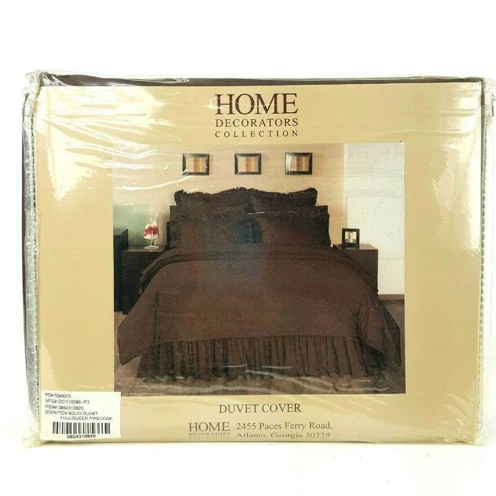 Dark Brown Full/Queen Duvet Cover